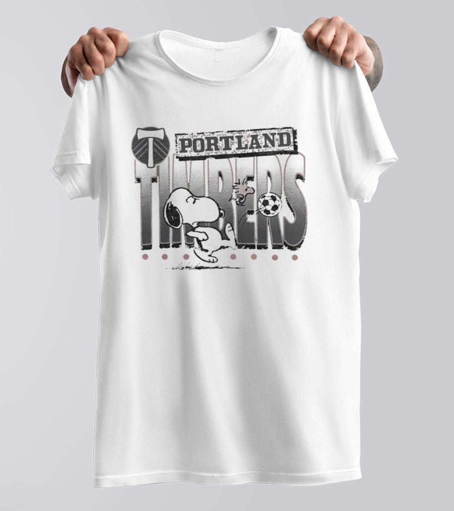 Peanuts Snoopy Portland Timbers Soccer Collaboration T-Shirt
