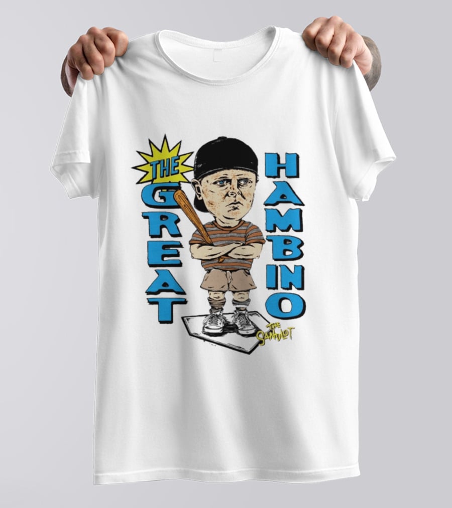 The Sandlot The Great Hambino Cartoon Character With Bat T-Shirt