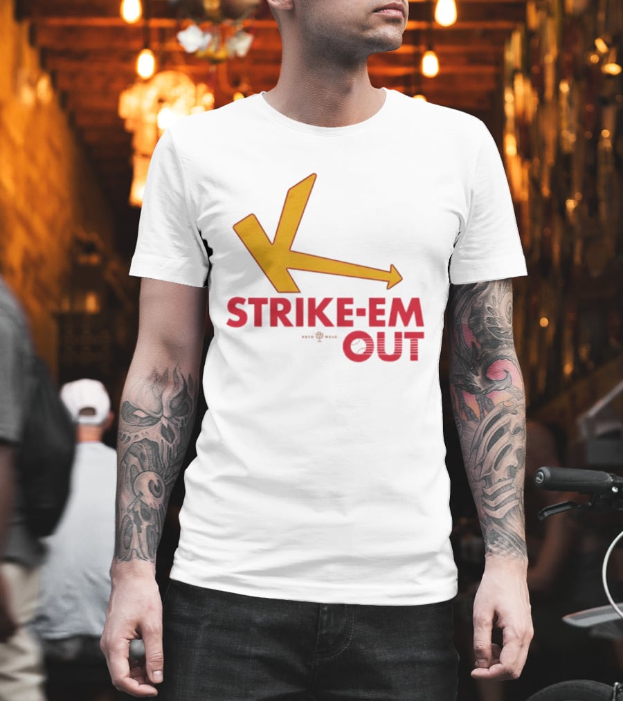 Strike Em Out Arrow CJ Beatt Baseball T-Shirt