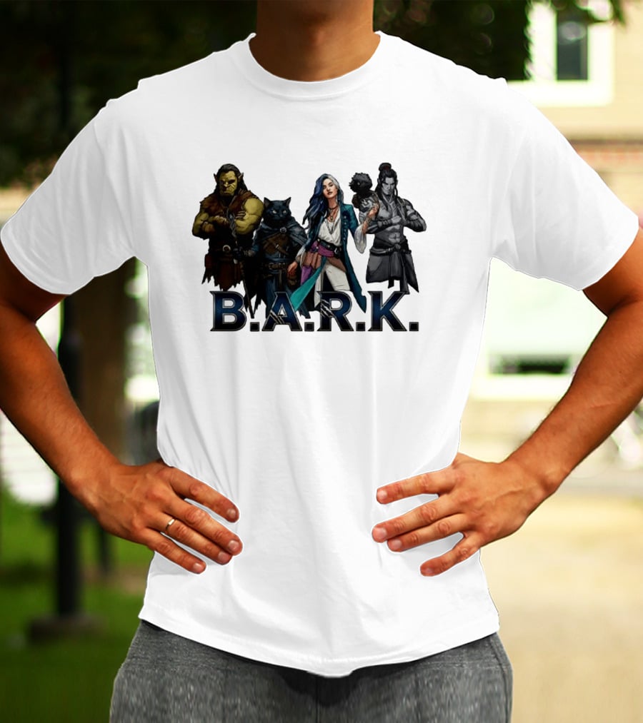 B.A.R.K. Tyranny Of Dragons Fantasy Character Ensemble T-Shirt