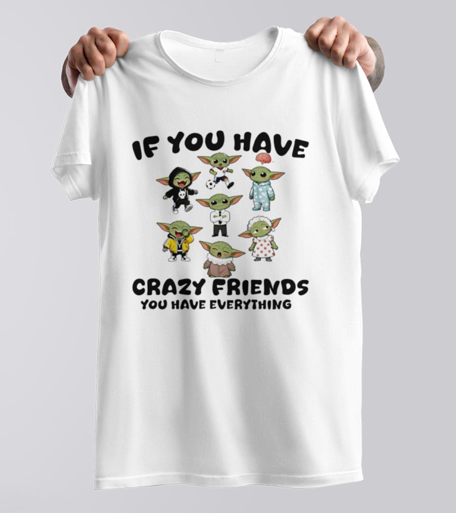 If You Have Crazy Friends You Have Everything Baby Yoda Characters Collection T-Shirt
