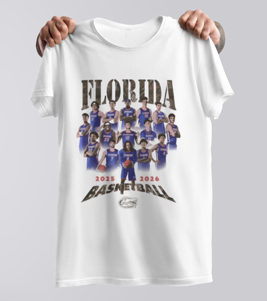 Florida Gators Basketball 2025 2026 Players Team Roster T-Shirt