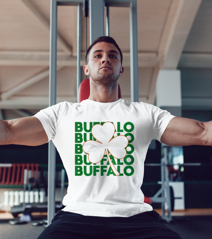 Lucky Buffalo Bills St. Patrick's Day Clover T-Shirt