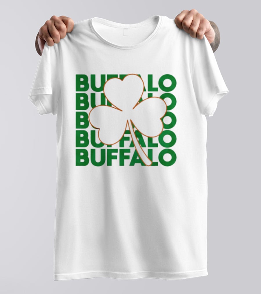 Lucky Buffalo Bills St. Patrick's Day Clover T-Shirt