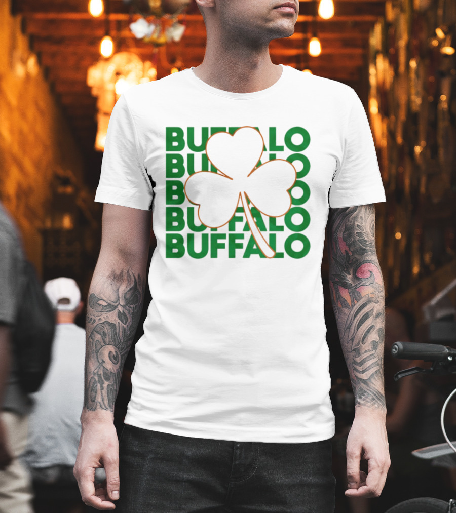 Lucky Buffalo Bills St. Patrick's Day Clover T-Shirt