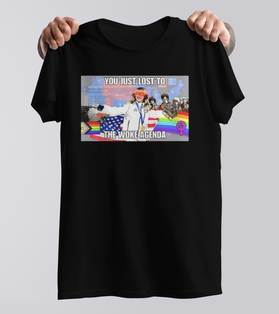 You Just Lost To The Woke Agenda Alysa Liu Rainbow Flag Anime Character Feminist T-Shirt