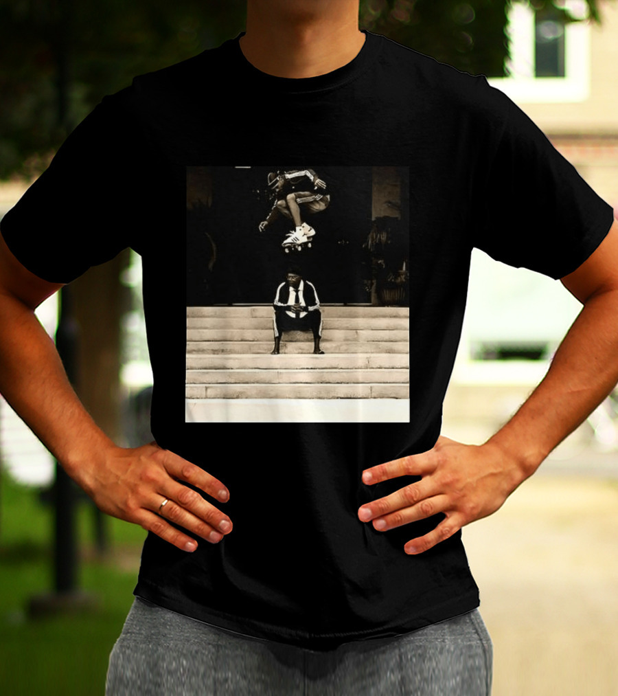 Bad MFs Tyshawn And Samuel L In Adidas Skateboard Jump Scene T-Shirt