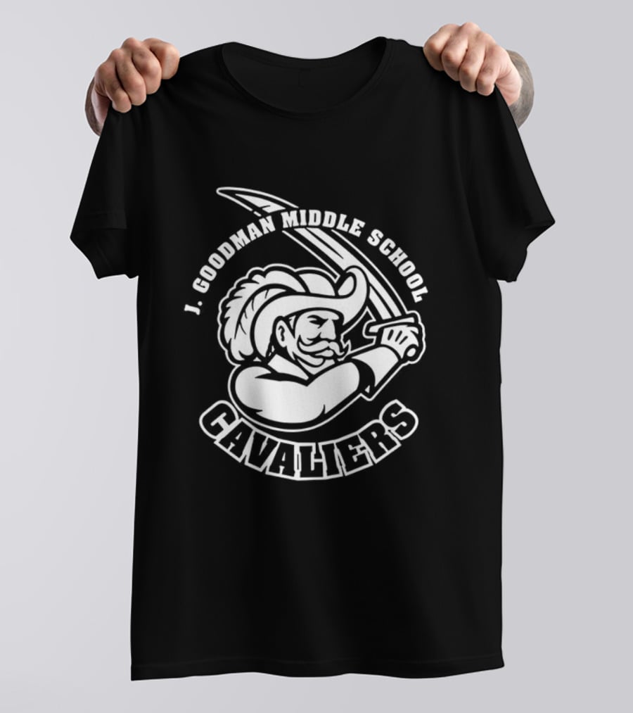 J. Goodman Middle School Cavaliers Mascot Sword T-Shirt