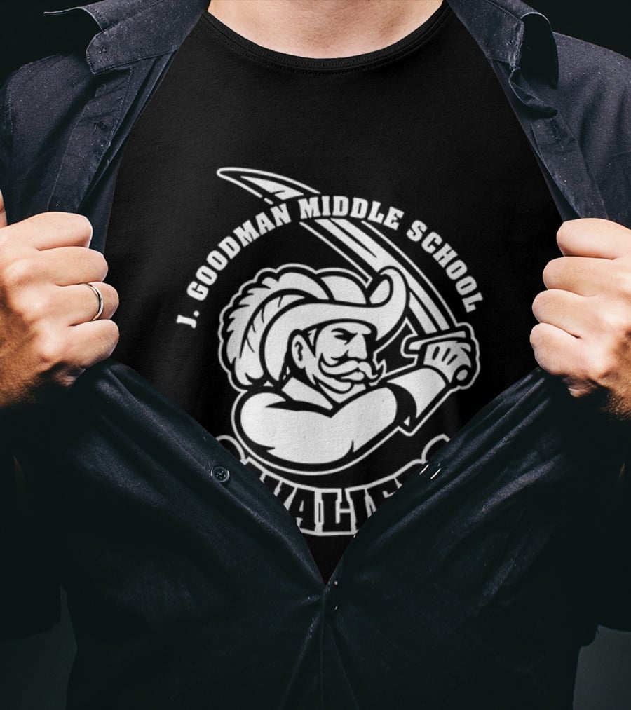 J. Goodman Middle School Cavaliers Mascot Sword T-Shirt