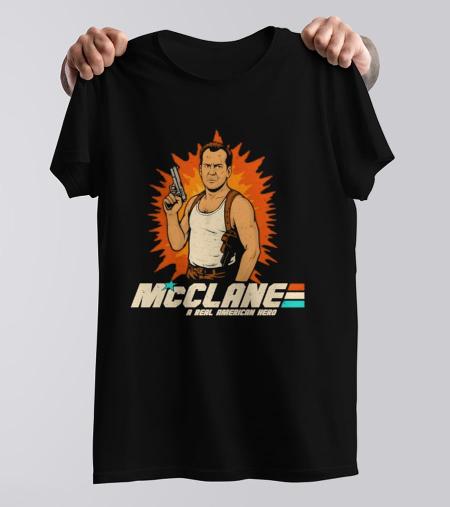 John McClane Die Hard A Real American Hero Explosive T-Shirt