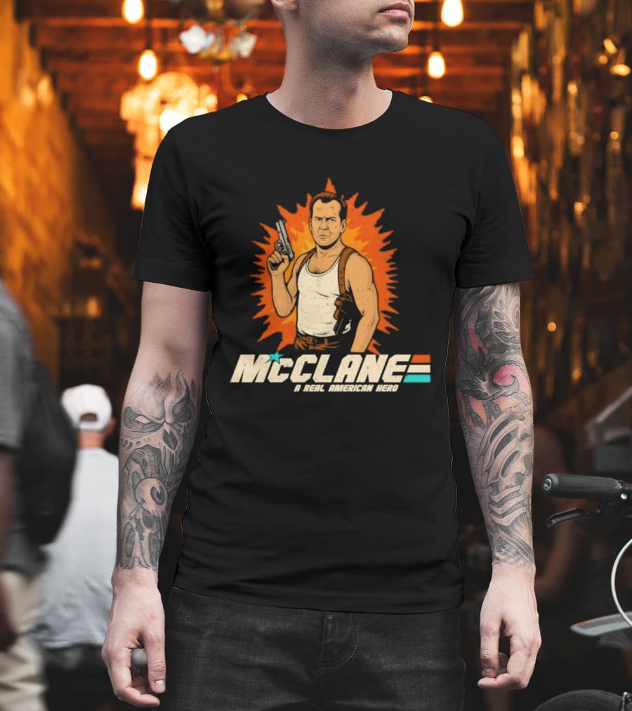John McClane Die Hard A Real American Hero Explosive T-Shirt