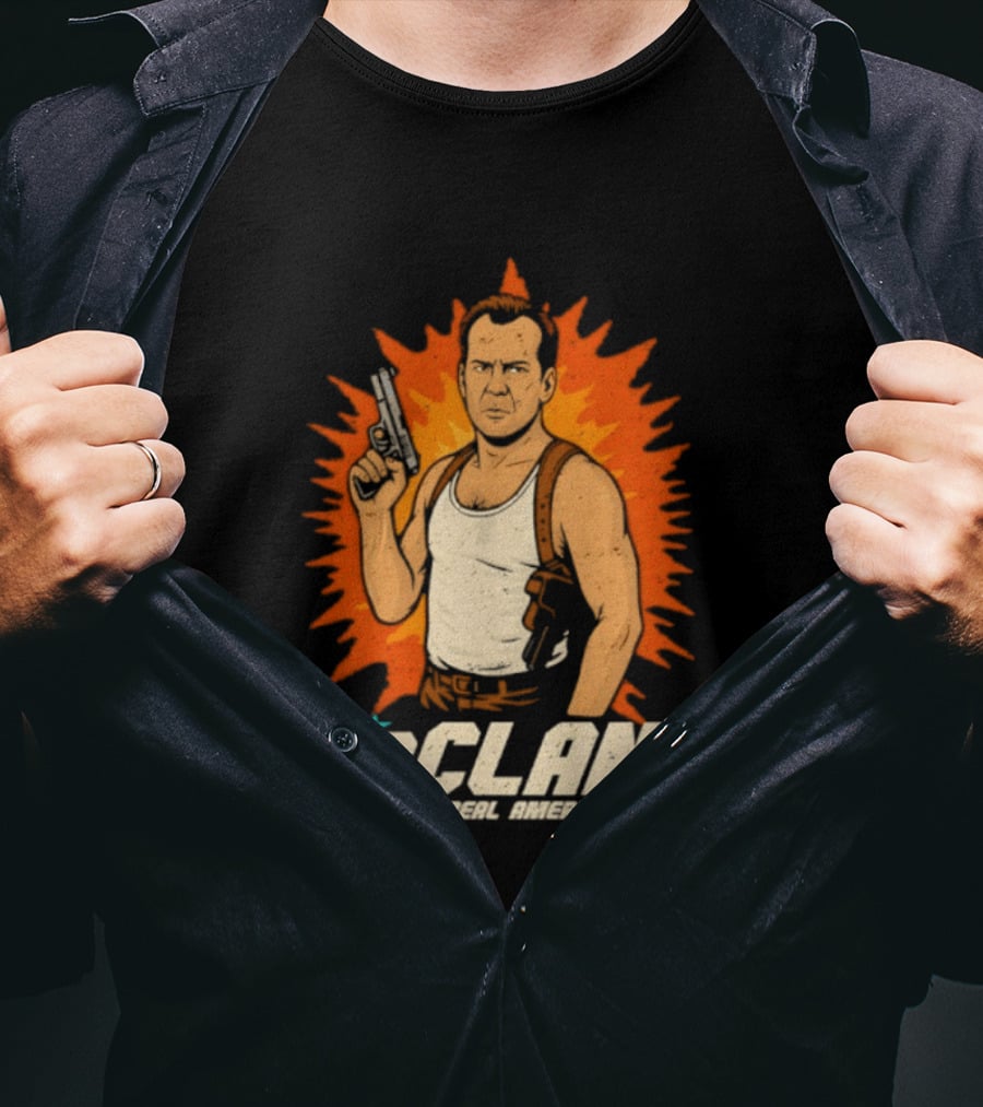 John McClane Die Hard A Real American Hero Explosive T-Shirt