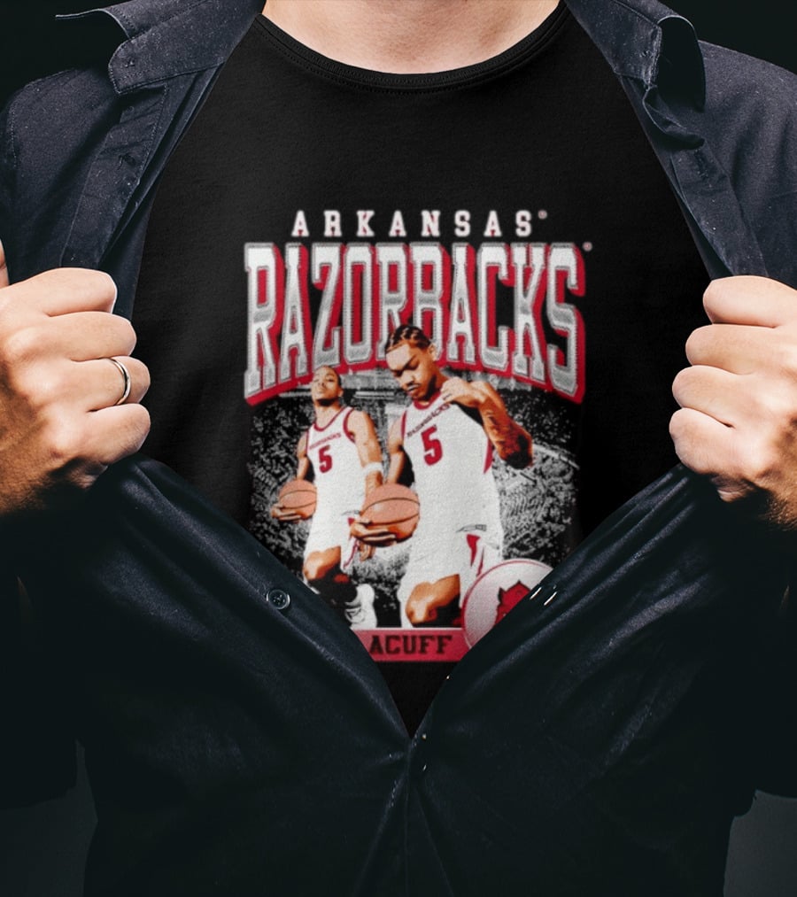 Arkansas Razorbacks Basketball Darius Acuff 5 T-Shirt