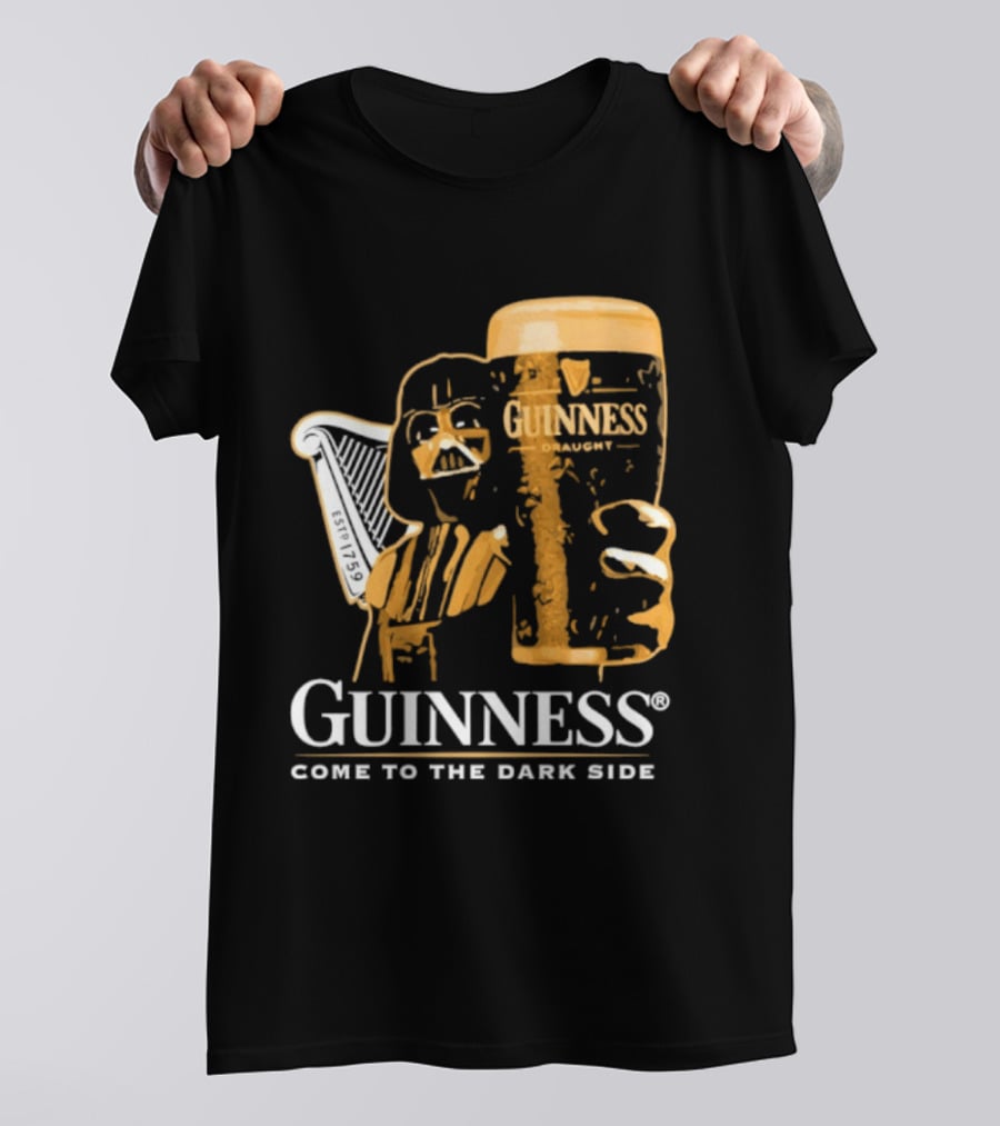 Guinness Darth Vader Come To The Dark Side Star Wars Beer Glass T-Shirt