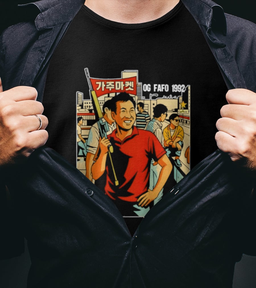 Gaju Market California OG FAFO 1992 Retro Vibe Scene T-Shirt