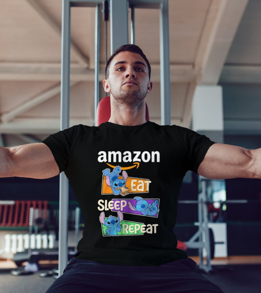 Amazon Stitch Eat Sleep Repeat T-Shirt