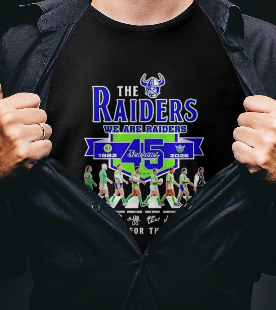 The Raiders We Are Raiders 45 Seasons 1982 2026 Thank You For The Memories T-Shirt