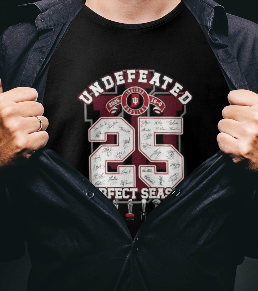 Indiana Hoosiers Undefeated 2025 Perfect Season 16 0 T-Shirt
