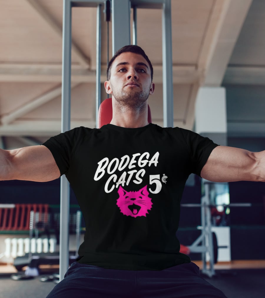 Bodega Cats 5 Cent Pink Cat T-Shirt