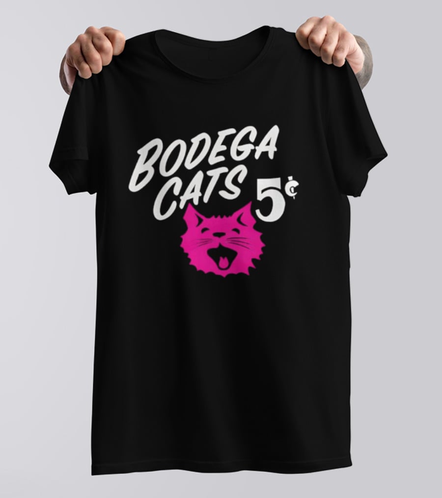Bodega Cats 5 Cent Pink Cat T-Shirt