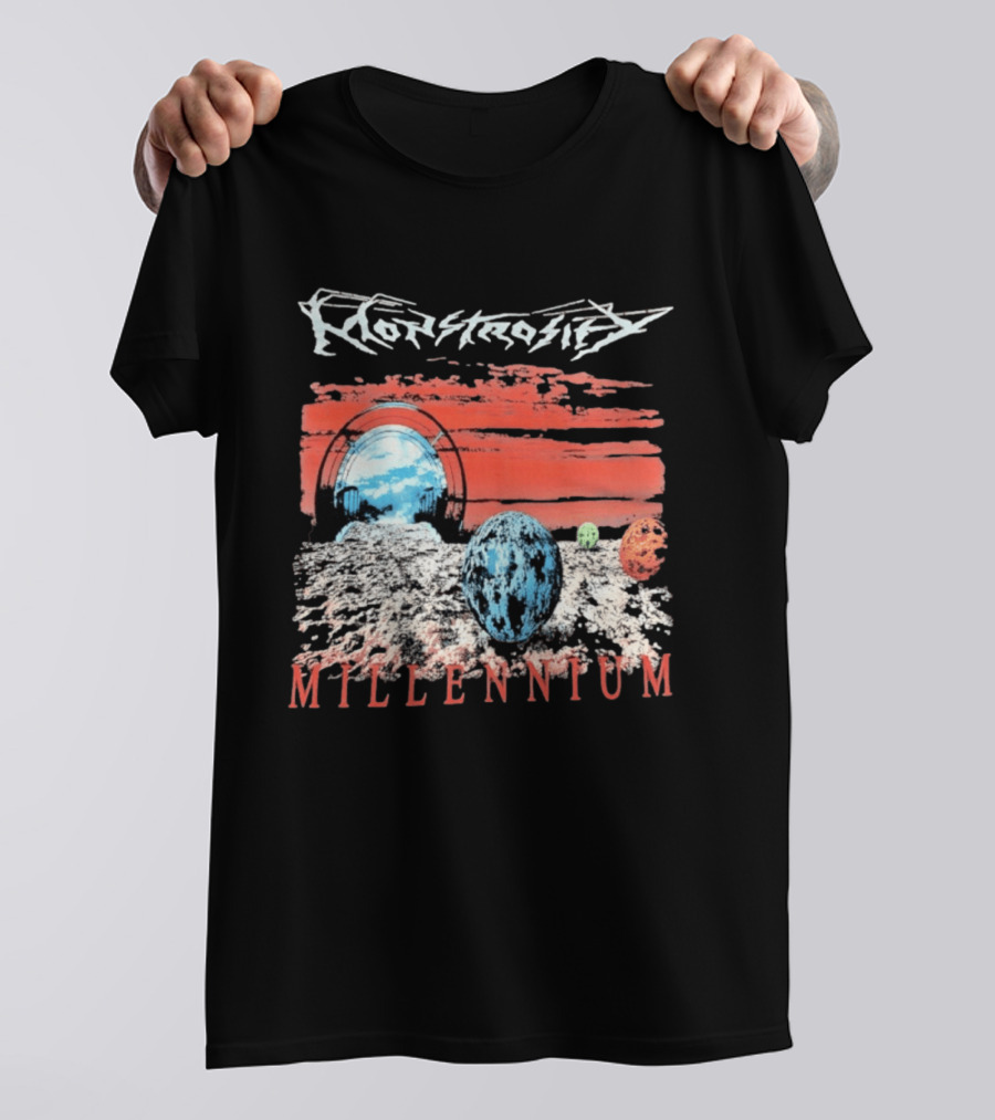 Monstrosity Millennium Sci Fi Landscape Portal And Planets T-Shirt