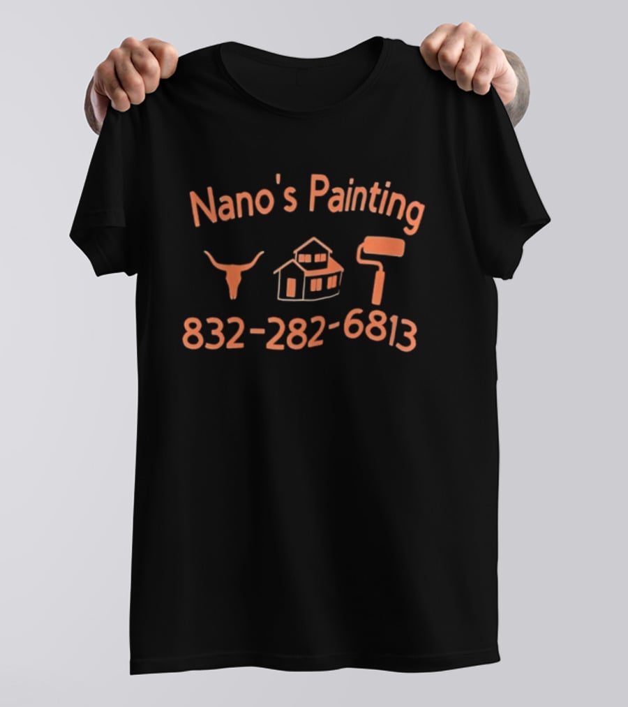 Nano's Painting 832 282 6813 Longhorn House Roller T-Shirt
