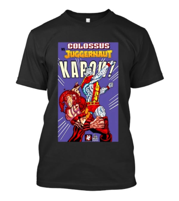 Colossus Vs Juggernaut Kapow Marvel Comics Battle Scene T-Shirt