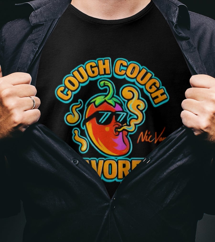 Cough Cough Flavorful Nic Vans Pepper Smoking Sunglasses T-Shirt