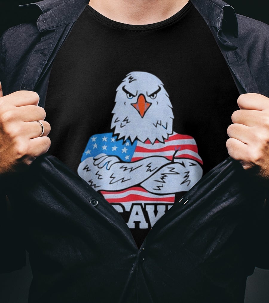 Eagle Caw American Flag Stars And Stripes T-Shirt