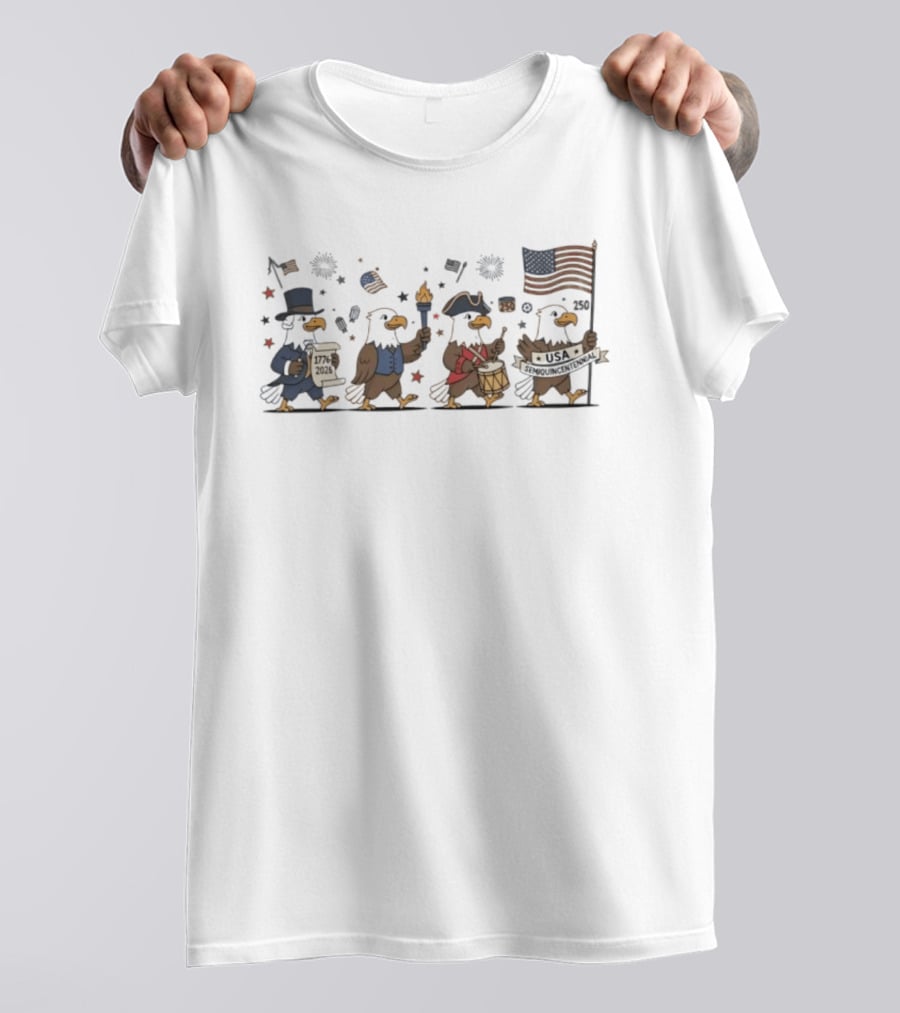 250th America Anniversary 1776 2026 Eagle Parade T-Shirt