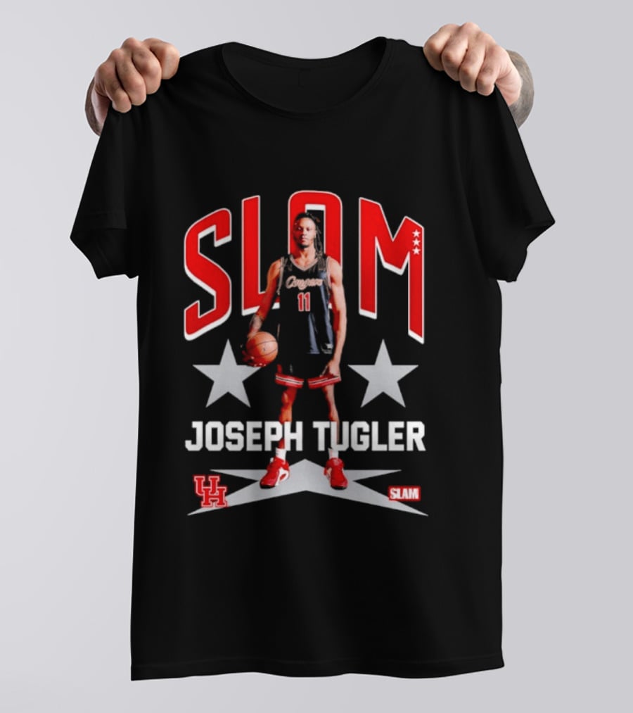 Slam Joseph Tugler Houston Cougars 11 Basketball Stars T-Shirt