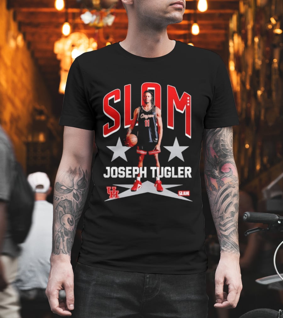 Slam Joseph Tugler Houston Cougars 11 Basketball Stars T-Shirt