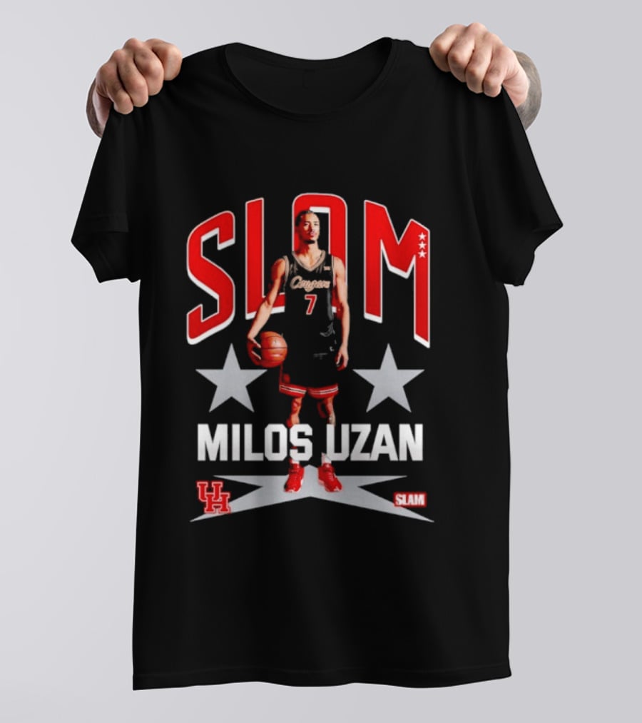 Slam Milos Uzan Remix Houston Cougars Basketball UH Stars T-Shirt