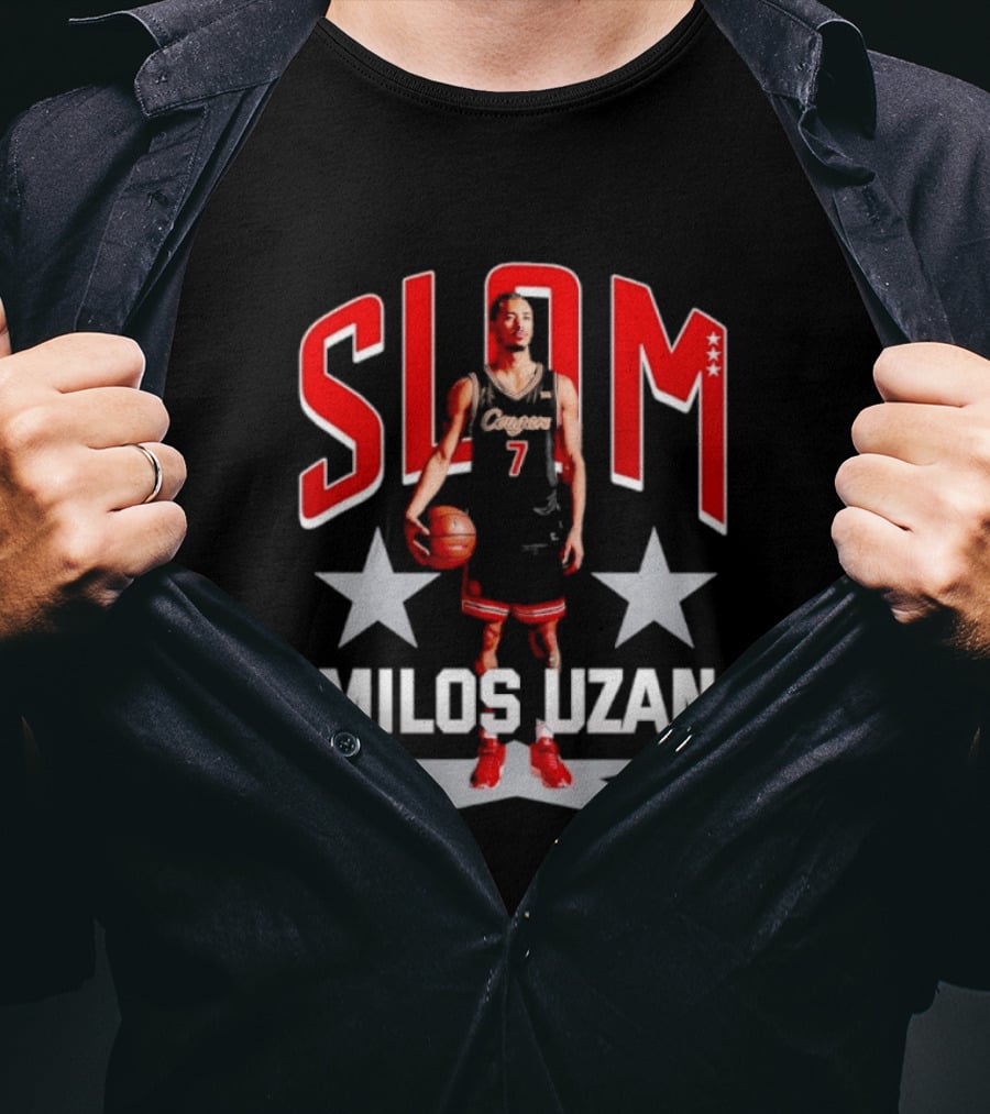 Slam Milos Uzan Remix Houston Cougars Basketball UH Stars T-Shirt