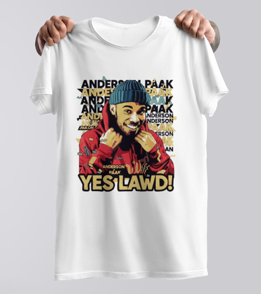 Anderson Paak Yes Lawd Blue Hat Red T-Shirt