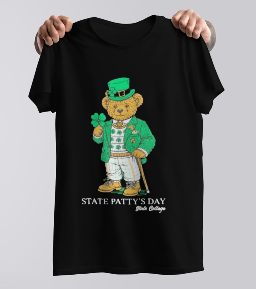 State Patty's Day State College Irish Bear Holiday T-Shirt