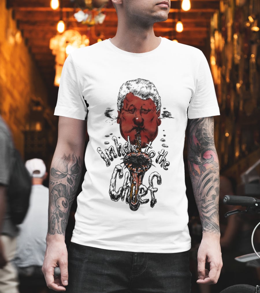 Inhale To The Chief Bill Clinton Caricature Smoking Pipe T-Shirt