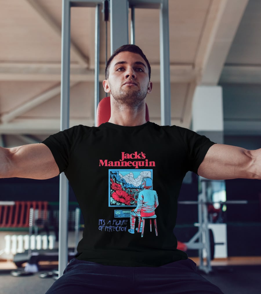 Jack's Mannequin It's A Picture Of Perfection Vibrant Robot Art Scene T-Shirt
