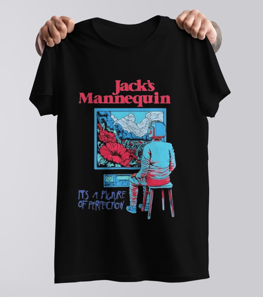 Jack's Mannequin It's A Picture Of Perfection Vibrant Robot Art Scene T-Shirt