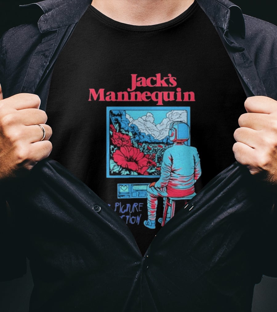 Jack's Mannequin It's A Picture Of Perfection Vibrant Robot Art Scene T-Shirt