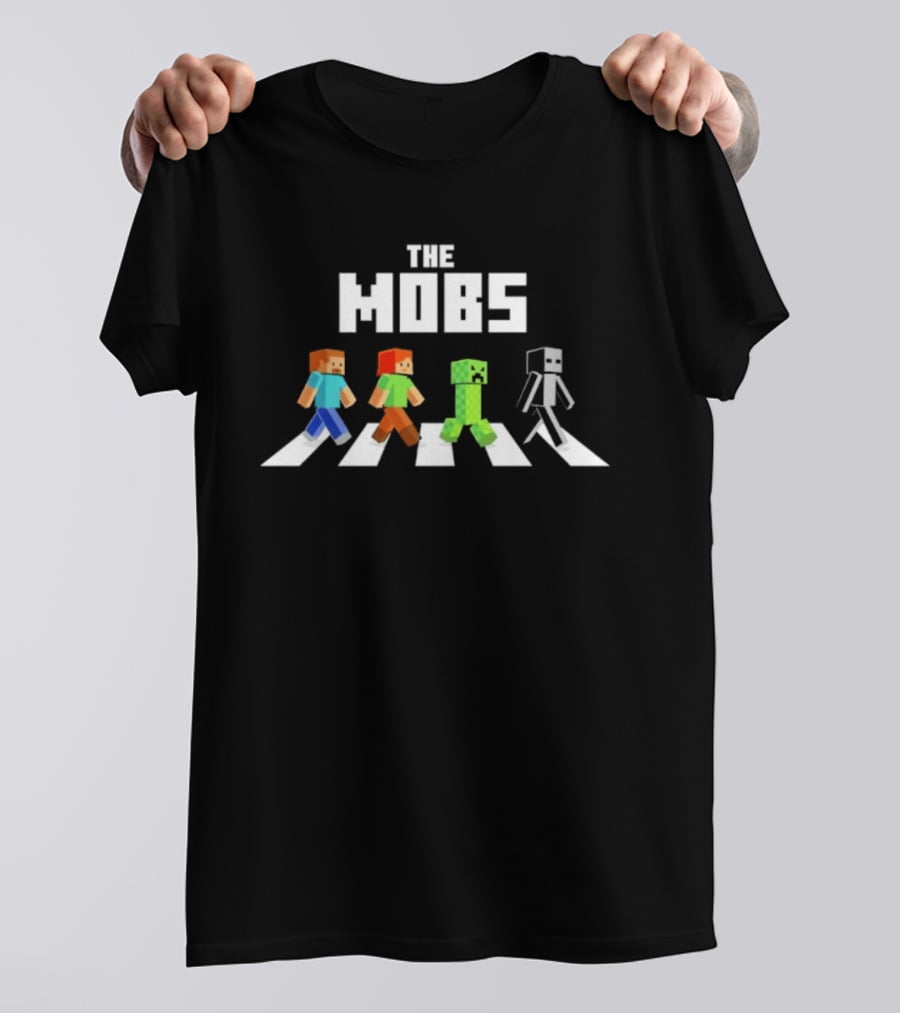 The Mobs Abbey Road Minecraft Characters T-Shirt