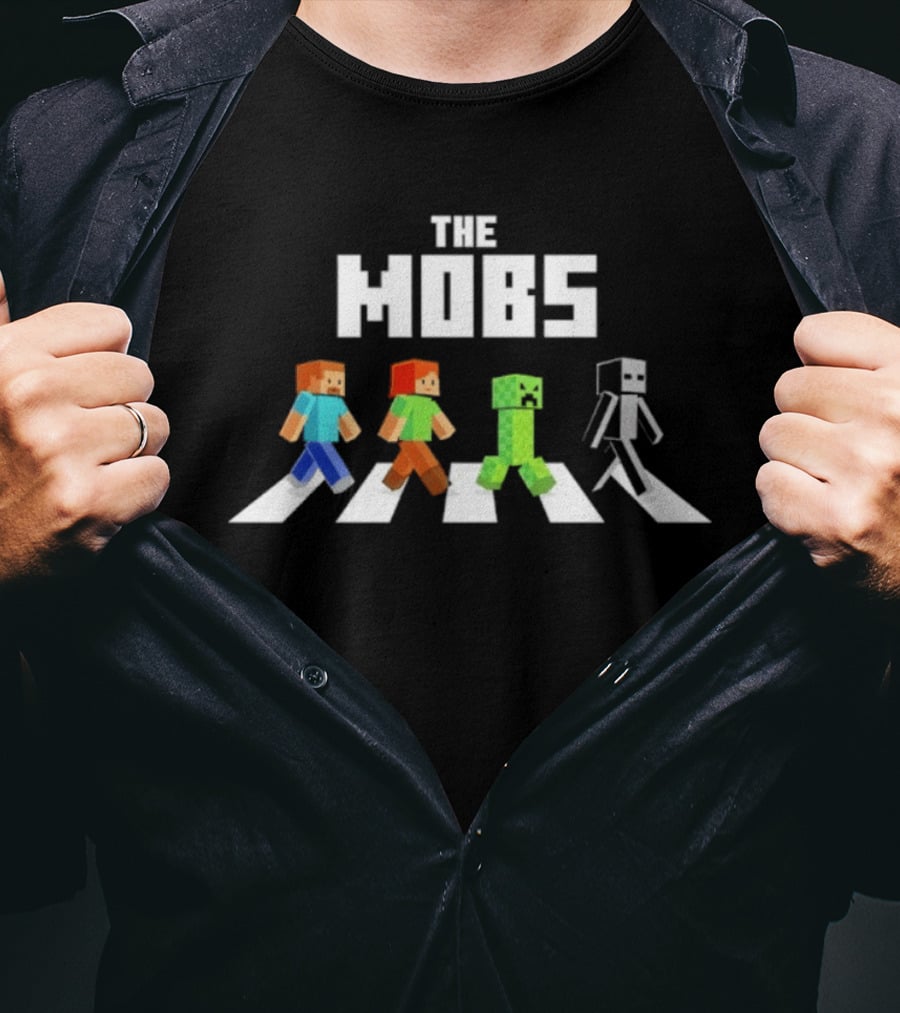 The Mobs Abbey Road Minecraft Characters T-Shirt
