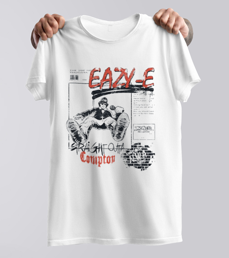 Eazy E Straight Outta Compton NWA Hip Hop Thugsta The Ruthless Villain T-Shirt