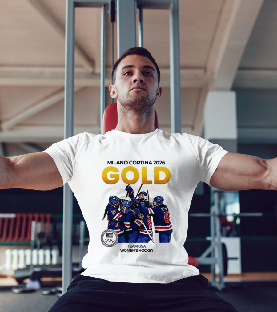 Milano Cortina 2026 Gold Team USA Women's Hockey T-Shirt