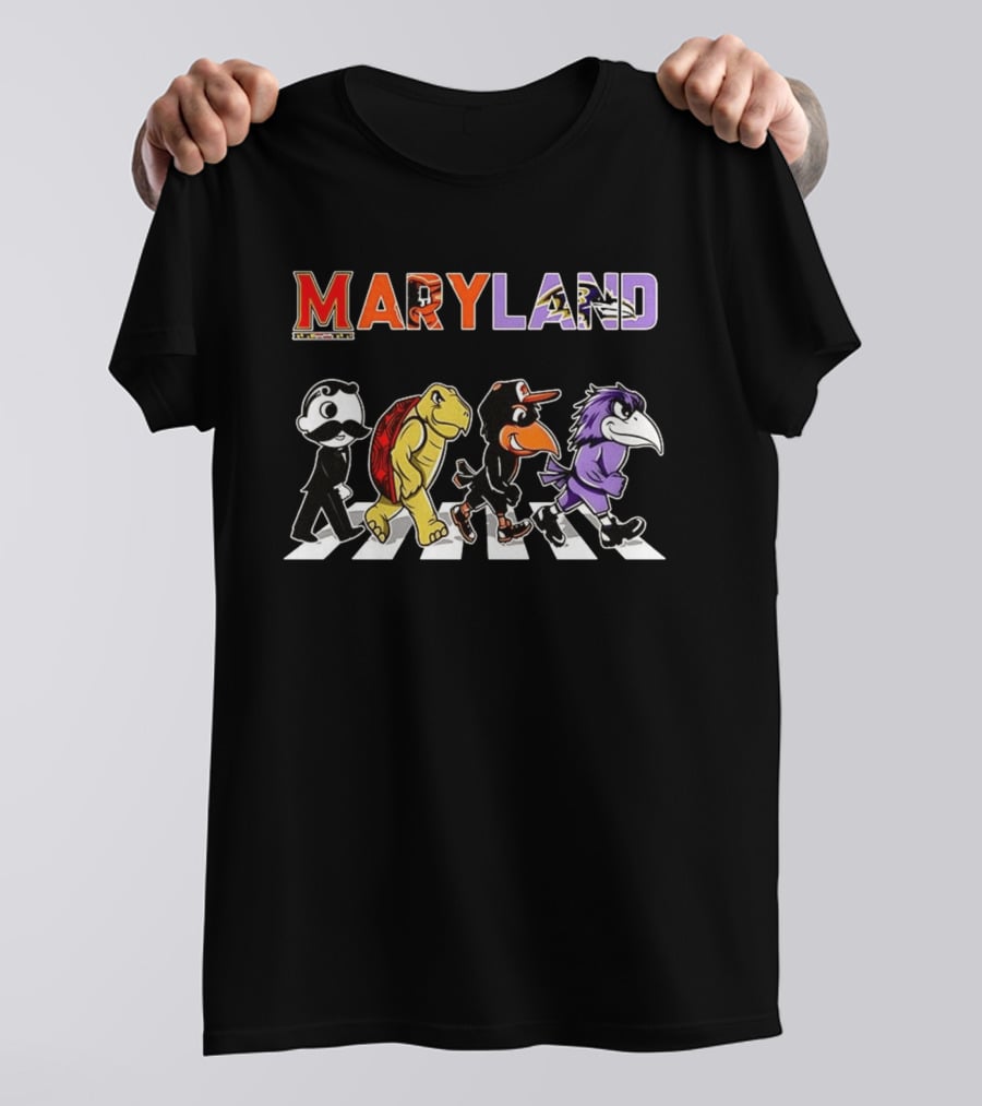 Maryland Terrapins Orioles Ravens Abbey Road T-Shirt