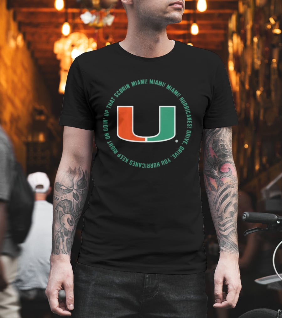 Miami Hurricanes Scorin U Fan Chant Cheer Loud University Spirit T-Shirt