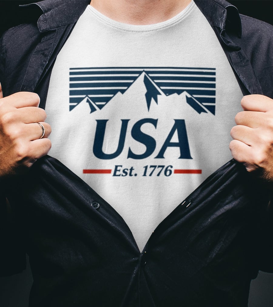 USA Mountains Est. 1776 250 Years Of Freedom T-Shirt