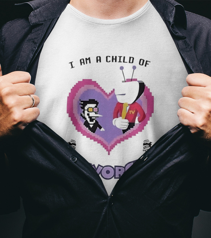 I Am A Child Of Divorce Heart Pixel Art TV Characters T-Shirt