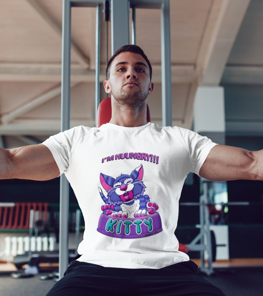I'm Huungry Kitty Cartoon T-Shirt