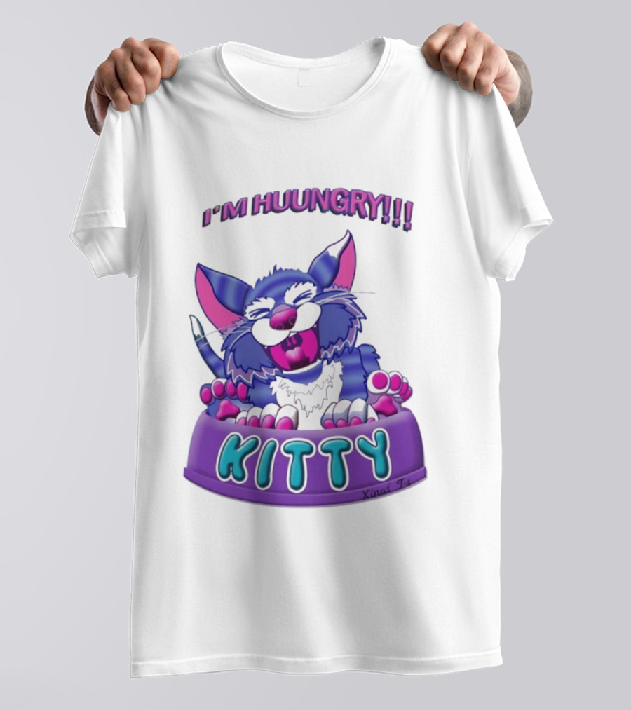 I'm Huungry Kitty Cartoon T-Shirt